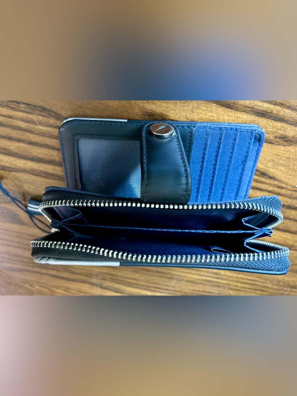 Nautica Black Zip Wallet with Card Slots, RFID Protection